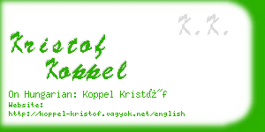 kristof koppel business card